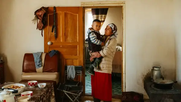 a man and a woman standing in a doorway